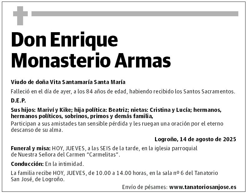 Don Enrique Monasterio Armas