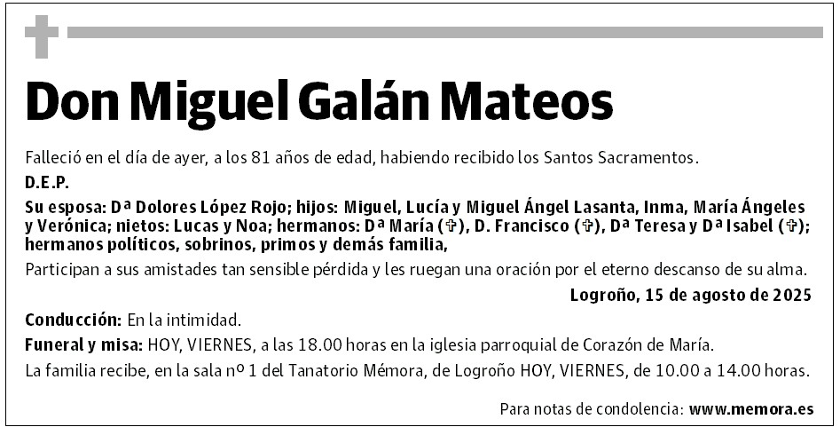 Don Miguel Galán Mateos