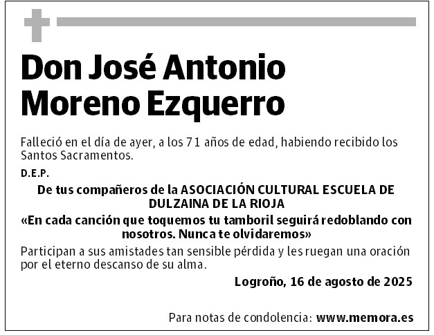 Don José Antonio Moreno Ezquerro