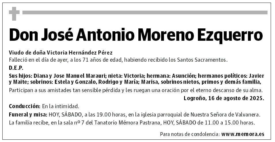 Don José Antonio Moreno Ezquerro