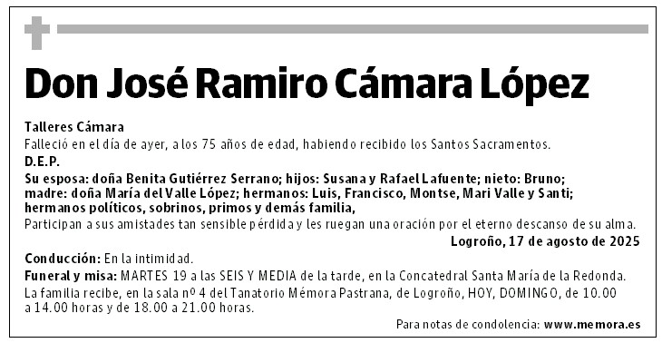 Don José Ramiro Cámara López