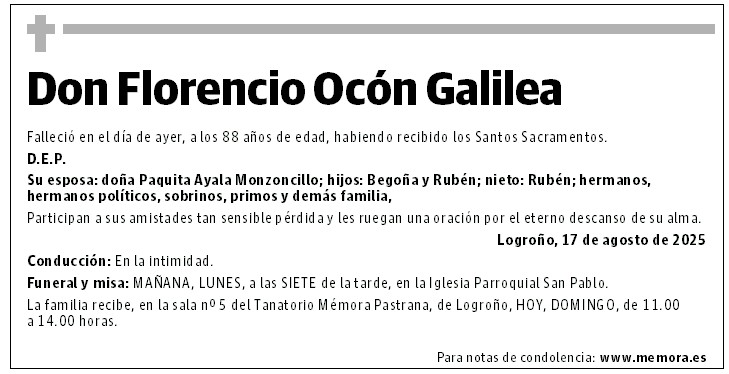Don Florencio Ocón Galilea