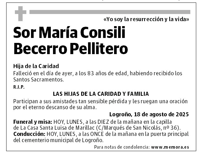 Sor María Consili Becerro Pellitero
