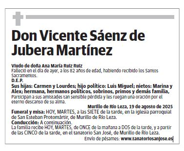 Don Vicente Sáenz de Jubera Martínez
