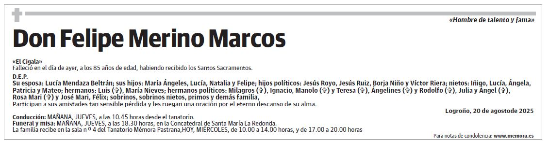 Don Felipe Merino Marcos