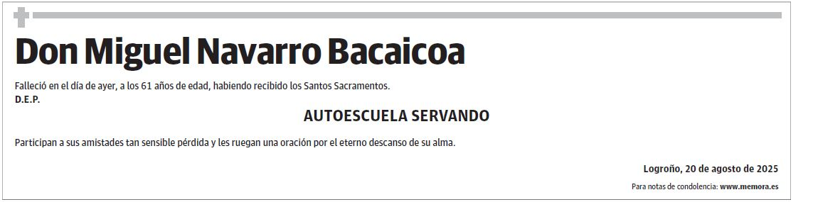 Don Miguel Navarro Bacaicoa