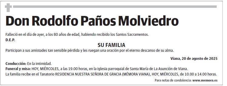 Don Rodolfo Paños Molviedro