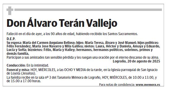Don Álvaro Terán Vallejo