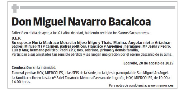 Don Miguel Navarro Bacaicoa