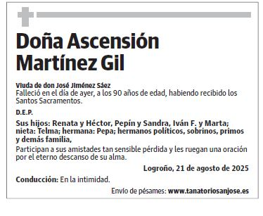 Doña Ascensión Martínez Gil