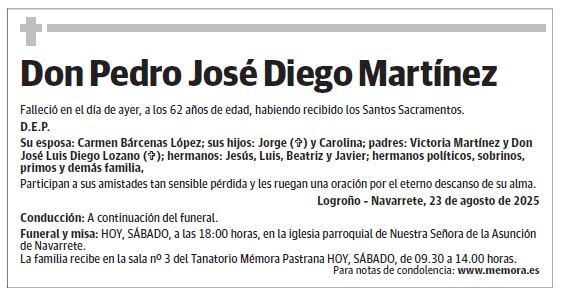 Don Pedro José Diego Martínez
