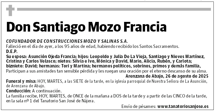Don Santiago Mozo Francia