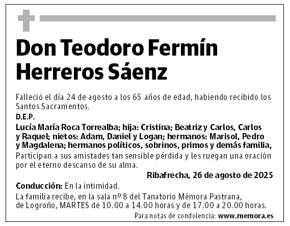 Don Teodoro Fermín Herreros Sáenz