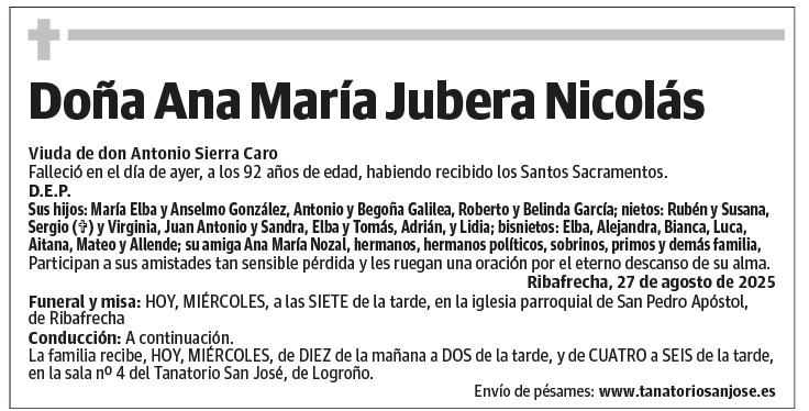Doña Ana María Jubera Nicolás