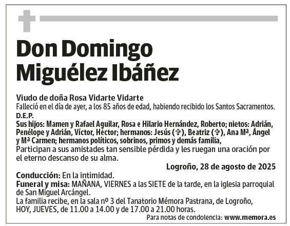 Don Domingo Miguélez Ibáñez