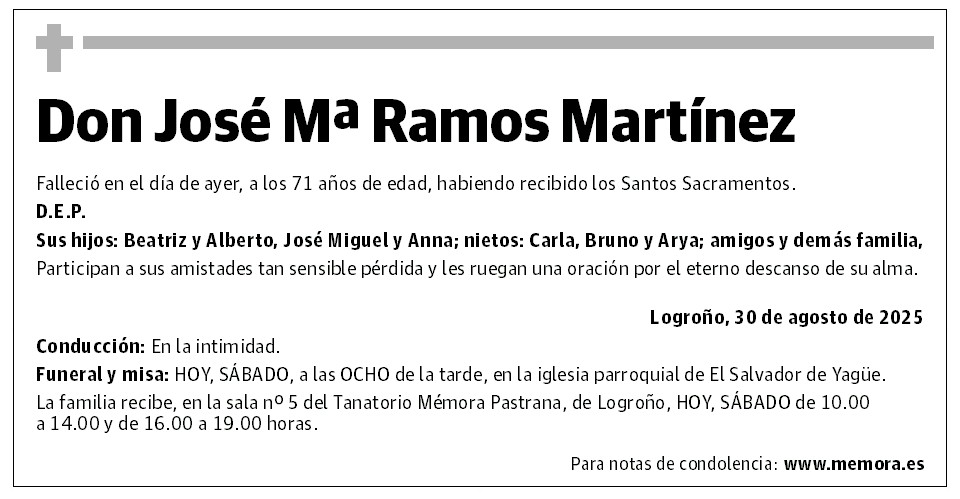 Don José Mª Ramos Martínez