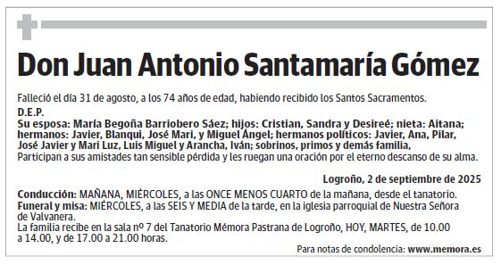 Don Juan Antonio Santamaría Gómez