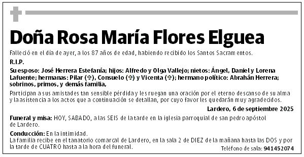 Doña Rosa María Flores Elguea