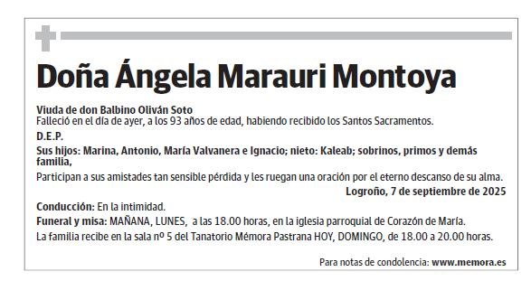 Doña Ángela Marauri Montoya