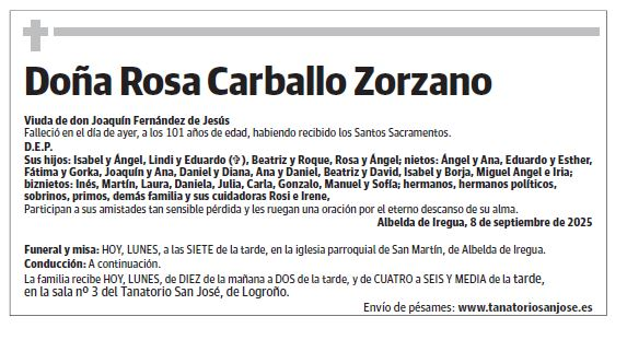 Doña Rosa Carballo Zorzano