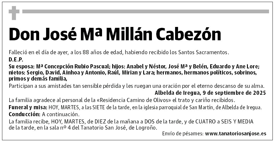 Don José Mª Millán Cabezón
