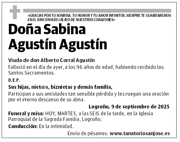 Doña Sabina Agustín Agustín