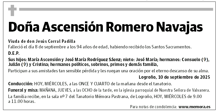 Doña Ascensión Romero Navajas