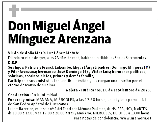 Don Miguel Ángel Mínguez Arenzana