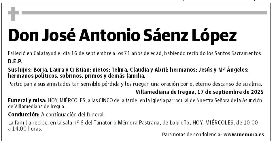 Don José Antonio Sáenz López
