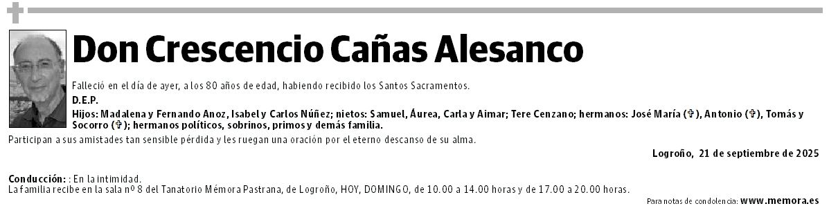 Don Crescencio Cañas Alesanco