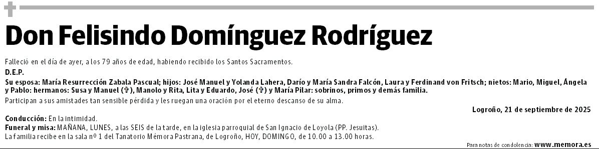 Don Felisindo Domínguez Rodríguez