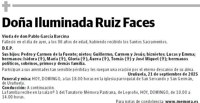 Doña Iluminada Ruiz Faces