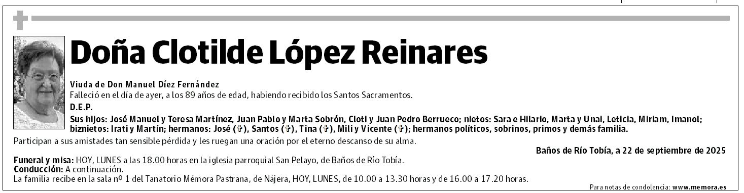 Doña Clotilde López Reinares
