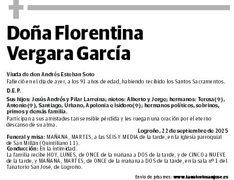 Doña Florentina  Vergara García