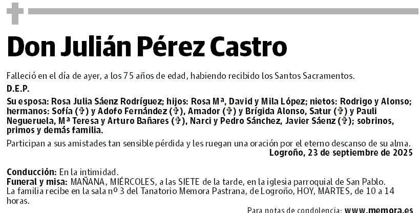 Don Julián Pérez Castro