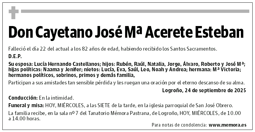 Don Cayetano José Mª Acerete Esteban