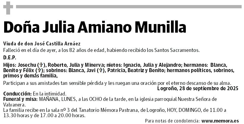 Doña Julia Amiano Munilla