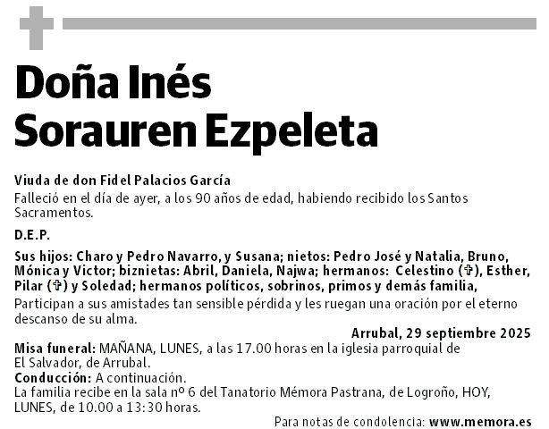 Doña Inés  Sorauren Ezpeleta