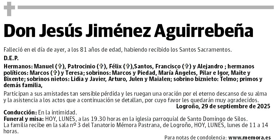 Don Jesús Jiménez Aguirrebeña