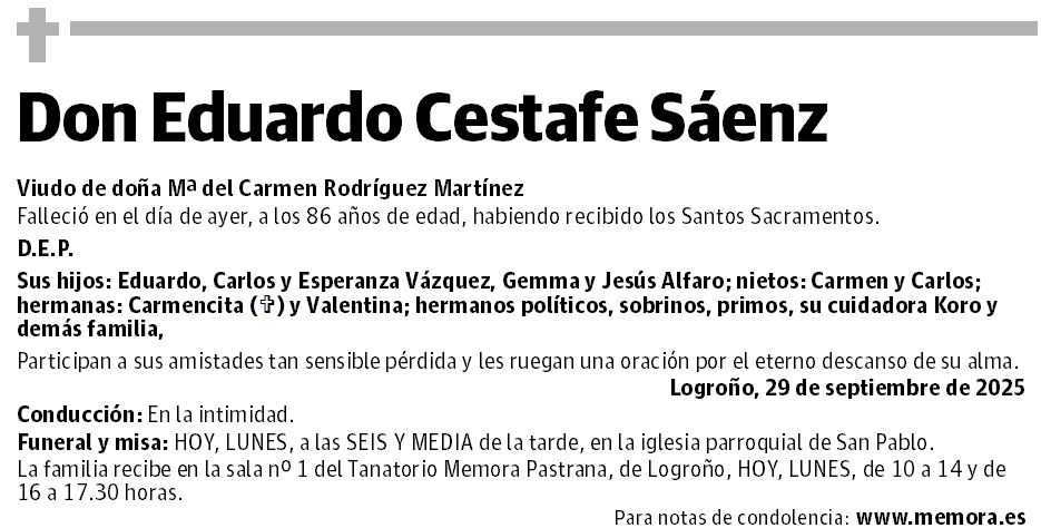Don Eduardo Cestafe Sáenz
