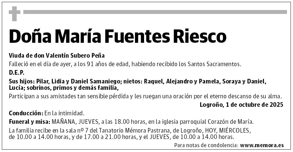 Doña María Fuentes Riesco