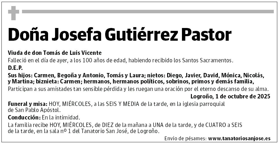 Doña Josefa Gutiérrez Pastor
