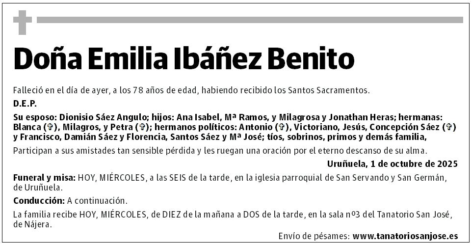 Doña Emilia Ibáñez Benito