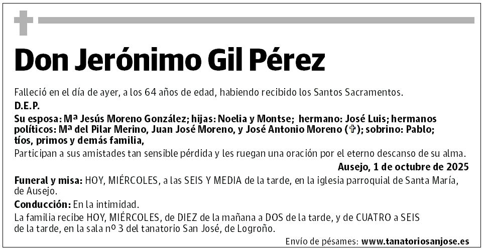 Don Jerónimo Gil Pérez