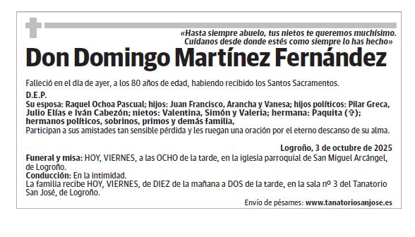 Don Domingo Martínez Fernández