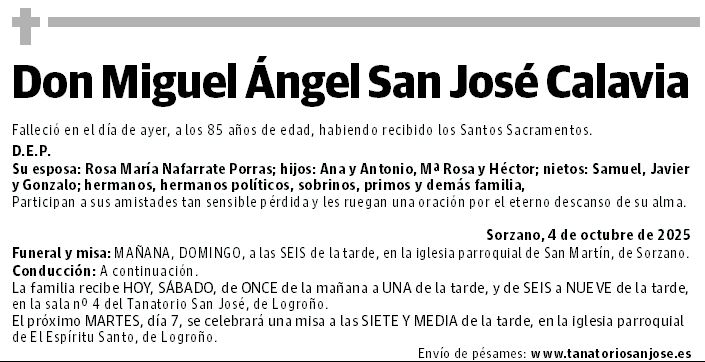 Don Miguel Ángel San José Calavia