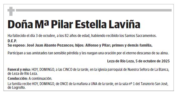 Doña Mª Pilar Estella Laviña