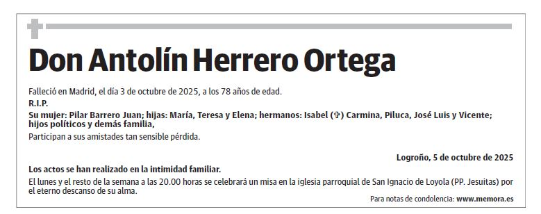 Don Antolín Herrero Ortega