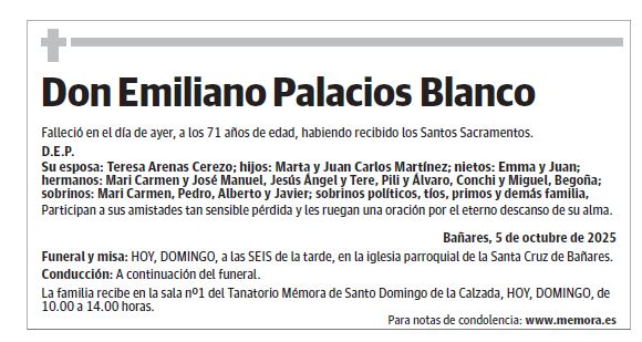Don Emiliano Palacios Blanco