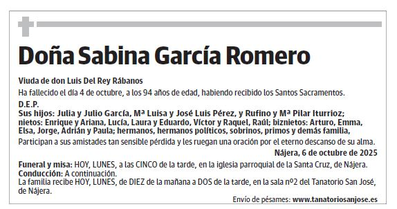 Doña Sabina García Romero